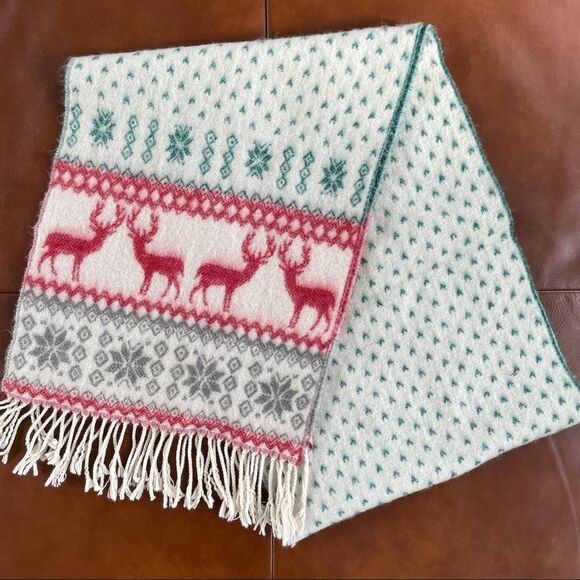 100% Cashmere Scarf Fair Isle - Picture 1 of 5